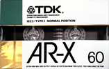 Compact Cassette TDK AR-X 60 "AR-X60" Type I Normal 1988 North America