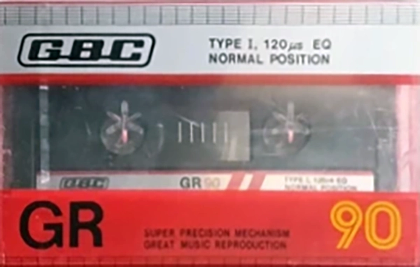 Compact Cassette GBC GR 90 Type I Normal 1985 Europe