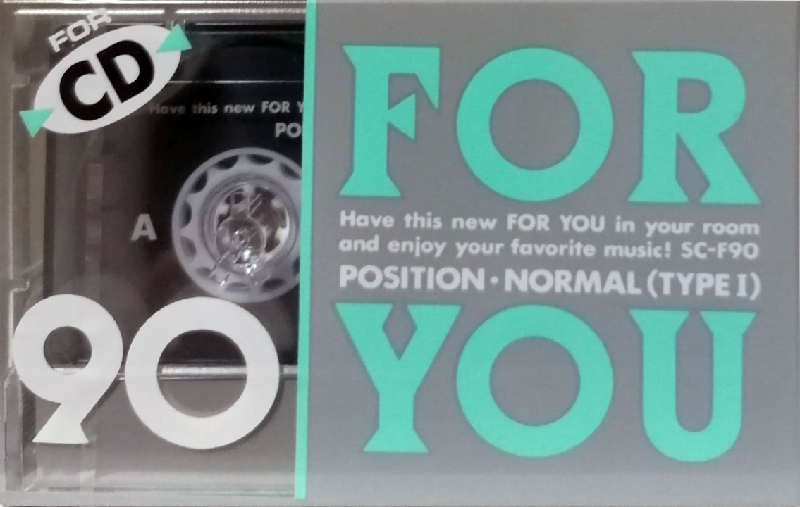 Compact Cassette Hitachi For You 90 "SC-F90" Type I Normal 1988 Japan