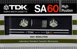 Compact Cassette TDK SA 60 Type II Chrome 1982 Australia, Europe