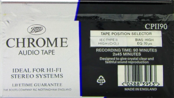 5 pack Boots / Boots Audio CPII 90 Type II Chrome 1995 UK