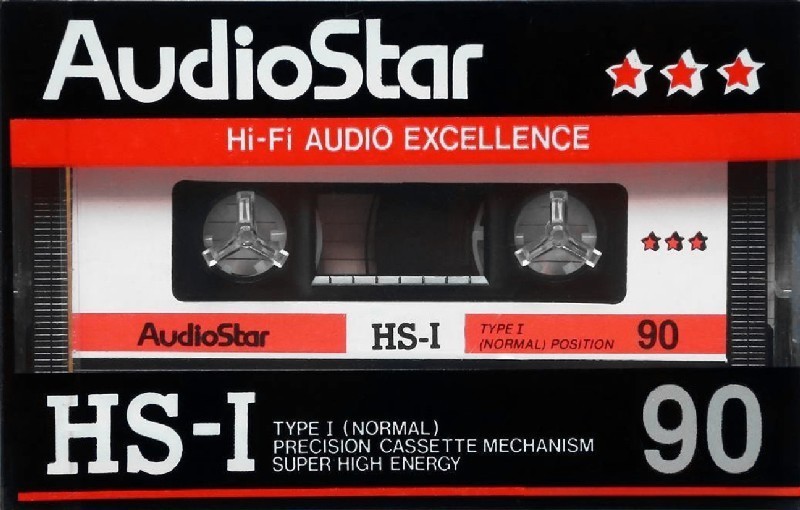 Compact Cassette Audio Star HS-I 90 Type I Normal 1988 Europe