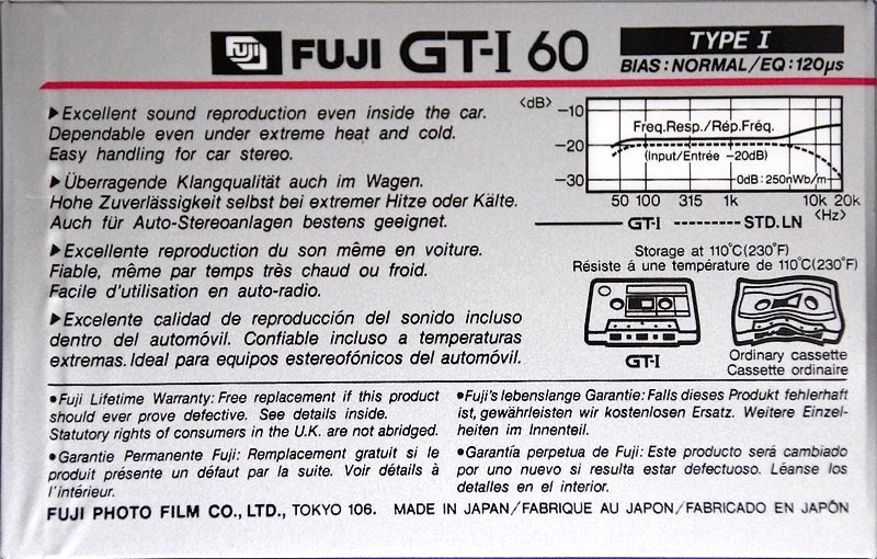 Compact Cassette: FUJI Fuji - GT-I 60