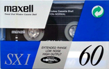 Compact Cassette Maxell SX 60 "SX I" Type I Normal 1991 Europe