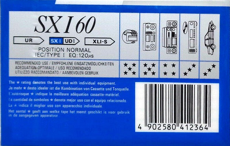 Compact Cassette Maxell SX 60 "SX I" Type I Normal 1991 Europe