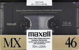Compact Cassette Maxell MX 46 Type IV Metal 1988 Europe