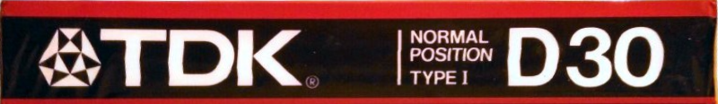 Compact Cassette TDK D 30 Type I Normal 1984 Japan