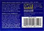 Digital Audio Tape Maxell 90 Type IV Metal 1989 USA