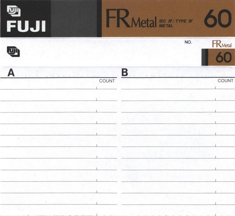 Compact Cassette Fuji FR Metal 60 Type IV Metal 1990 Europe
