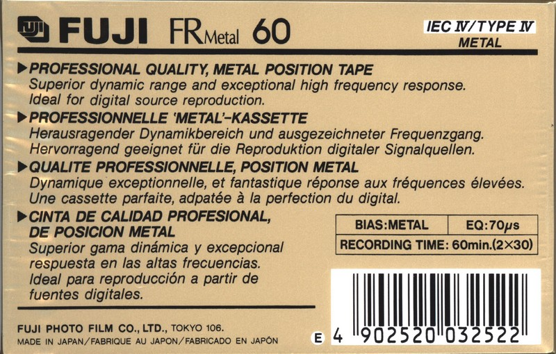 Compact Cassette: FUJI Fuji - FR Metal 60