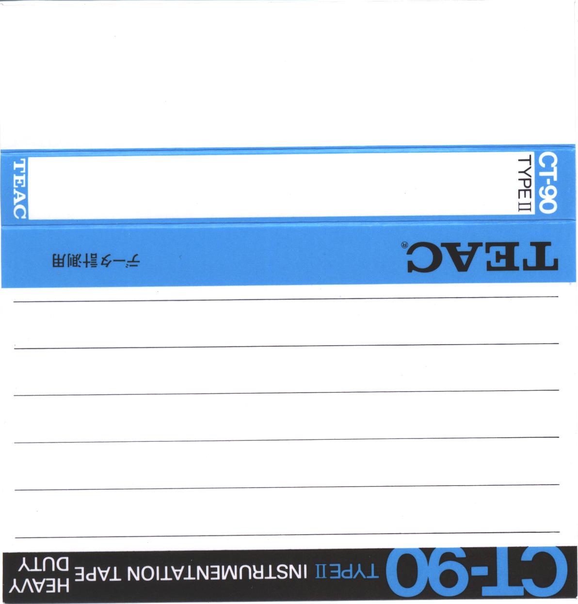 Compact Cassette Teac CT 90 "CT-90" Computer Cassette 1991 Japan