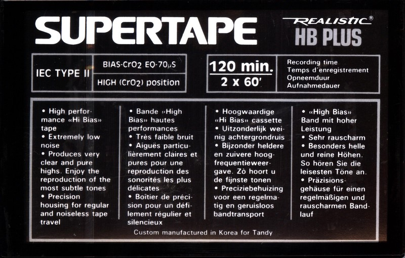 Compact Cassette: Unknown SUPERTAPE - HB Plus 120