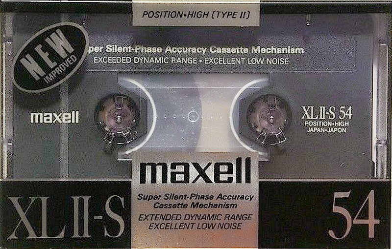 Compact Cassette Maxell XLII-S 54 Type II Chrome 1988 Japan