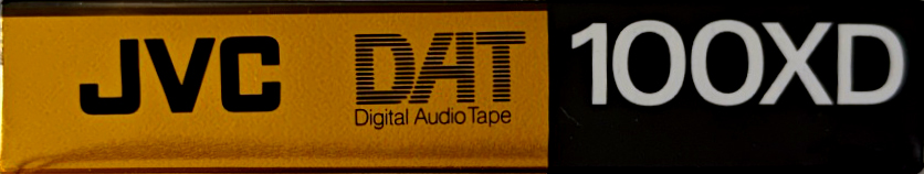 Digital Audio Tape JVC 100 "R-100XDA" Type IV Metal 1990 North America