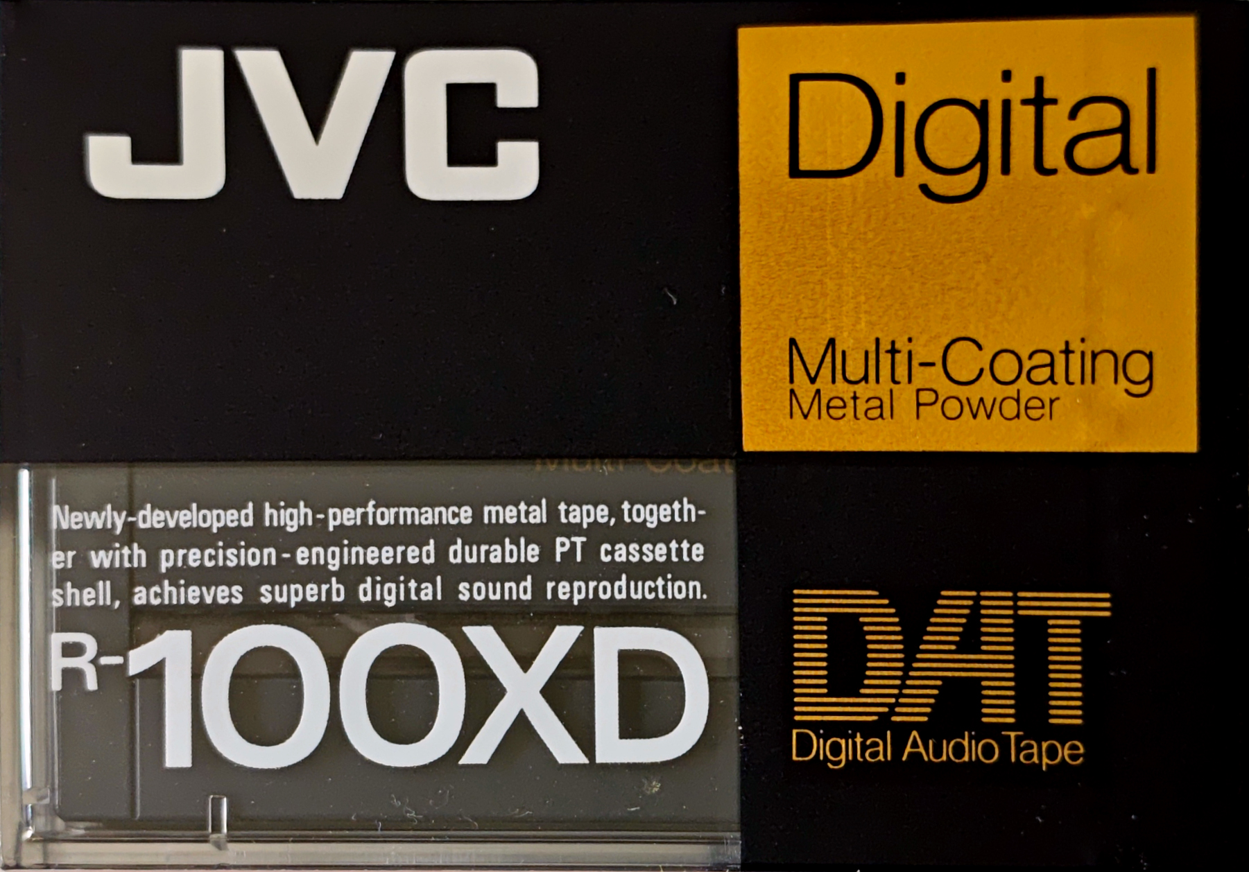 Digital Audio Tape JVC 100 "R-100XDA" Type IV Metal 1990 North America