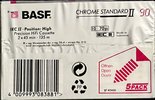 5 pack BASF Chrome Standard II 90 Type II Chrome 1991 Europe