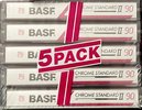 5 pack BASF Chrome Standard II 90 Type II Chrome 1991 Europe