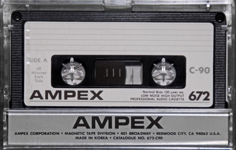 Compact Cassette Ampex 672 90 Type I Normal 1985 USA