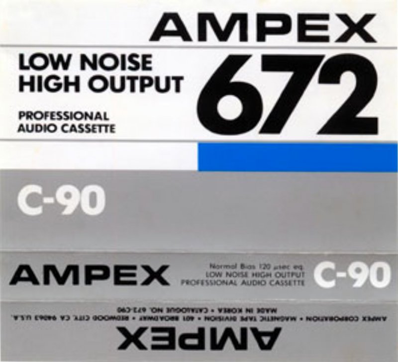 Compact Cassette Ampex 672 90 Type I Normal 1985 USA