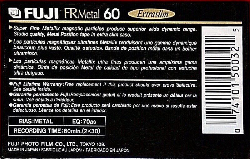 Compact Cassette: FUJI Fuji - FR Metal 60