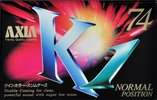 Compact Cassette AXIA K1 74 "K1B 74" Type I Normal 1995 Japan