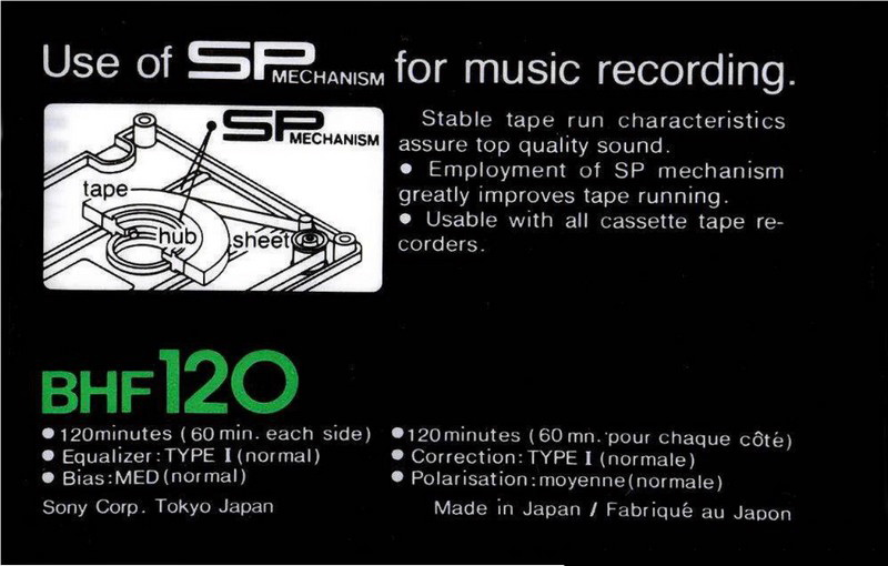 Compact Cassette: Sony  - BHF 120