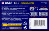 Compact Cassette BASF CE II Chrome Extra 90 Type II Chrome 1995 Europe