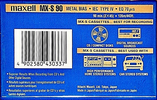 Compact Cassette Maxell MX-S 90 Type IV Metal 1998 North America