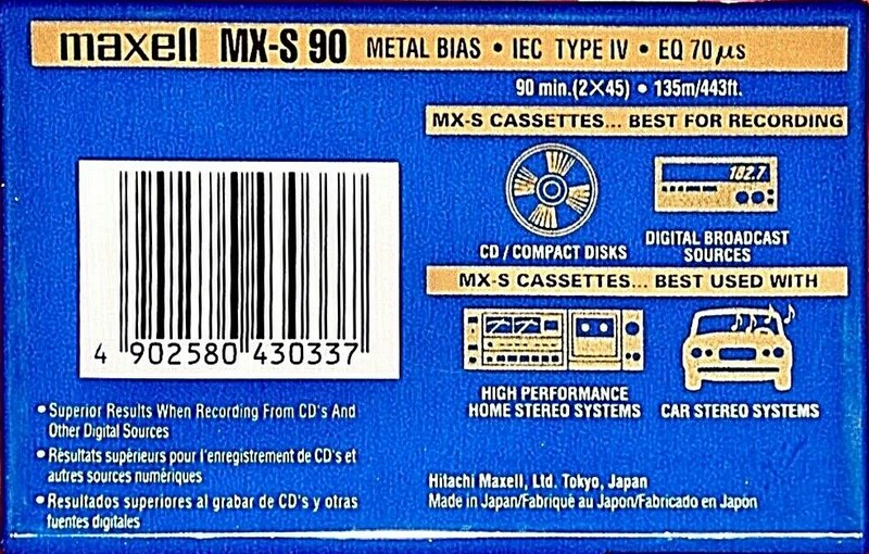 Compact Cassette: Maxell / Hitachi Maxell - MX-S 90