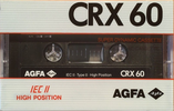 Compact Cassette AGFA CRX 60 Type II Chrome 1989 Europe