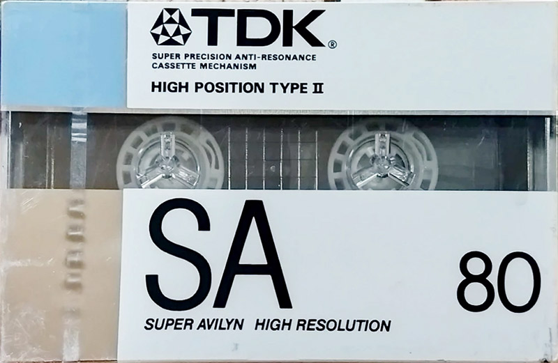 Compact Cassette TDK SA 80 "SA-80G" Type II Chrome 1988 Japan