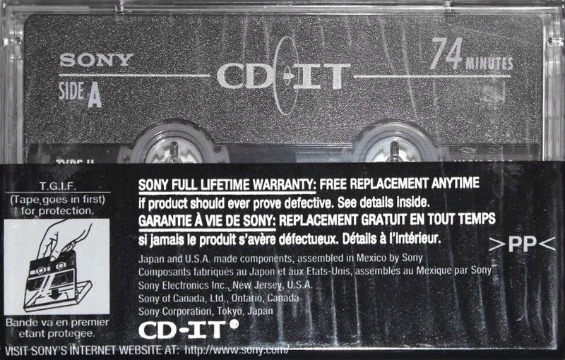 Compact Cassette: Sony  - CD-IT 74