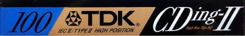 Compact Cassette TDK CDing 2 100 Type II Chrome 1991 Europe