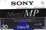 Video8, Hi8, Digital8 Sony MP 30 "Video8 P6-30MP" Type IV Metal 1992 North America