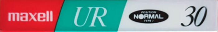 Compact Cassette Maxell UR 30 Type I Normal 1991 Europe
