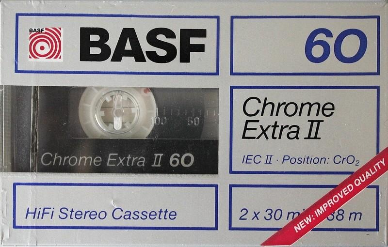 Compact Cassette BASF Chrome Extra II 60 Type II Chrome 1989 Latin America