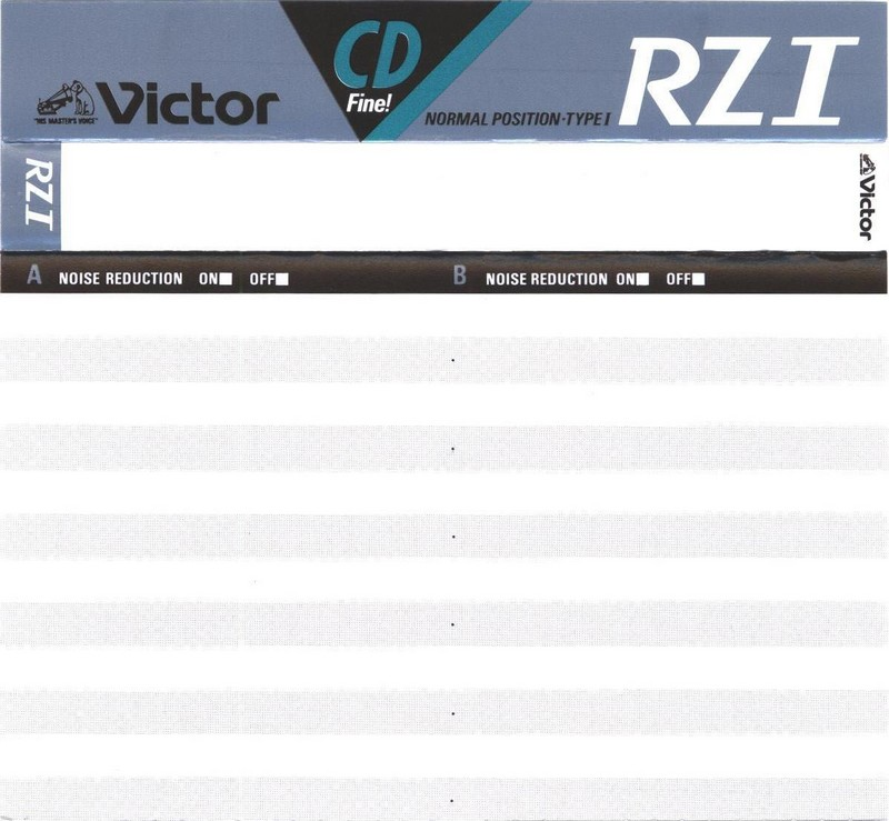 Compact Cassette Victor RZI 54 "RZ1-54N" Type I Normal 1990 Japan