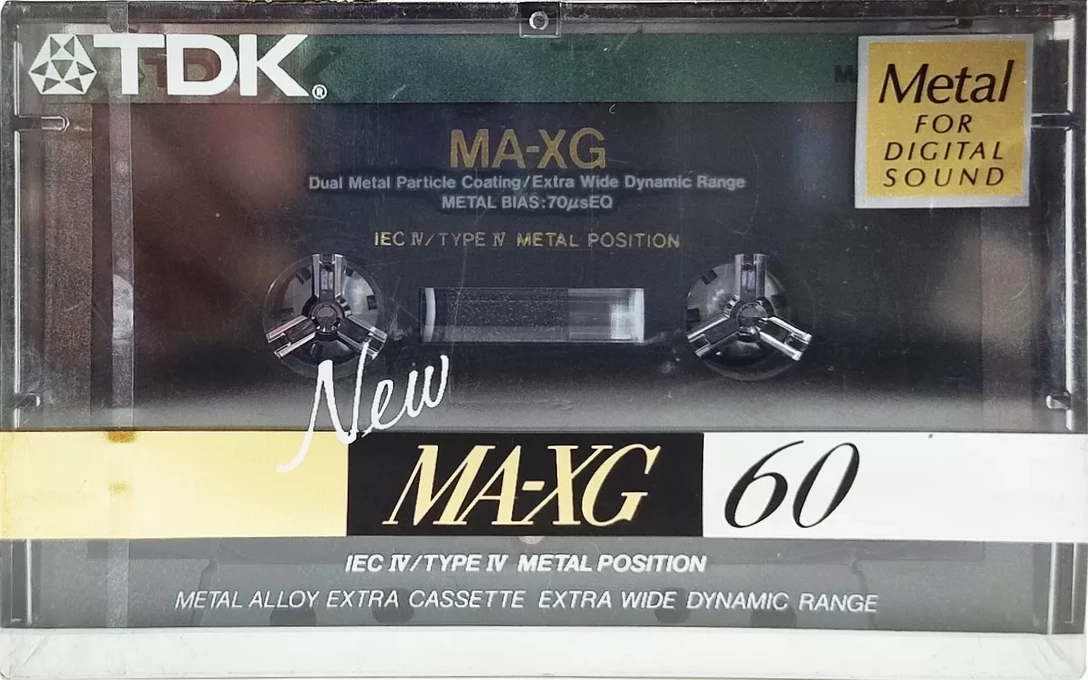 Compact Cassette TDK MA-XG 60 Type IV Metal 1990 North America