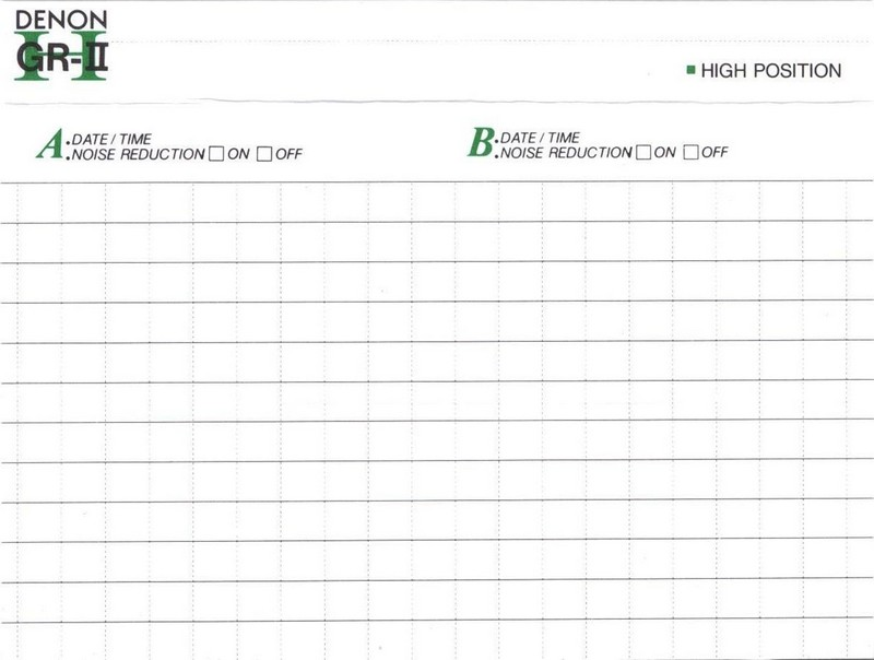 Compact Cassette Denon GR-II 60 "GR-2 60U" Type II Chrome 1994 Japan