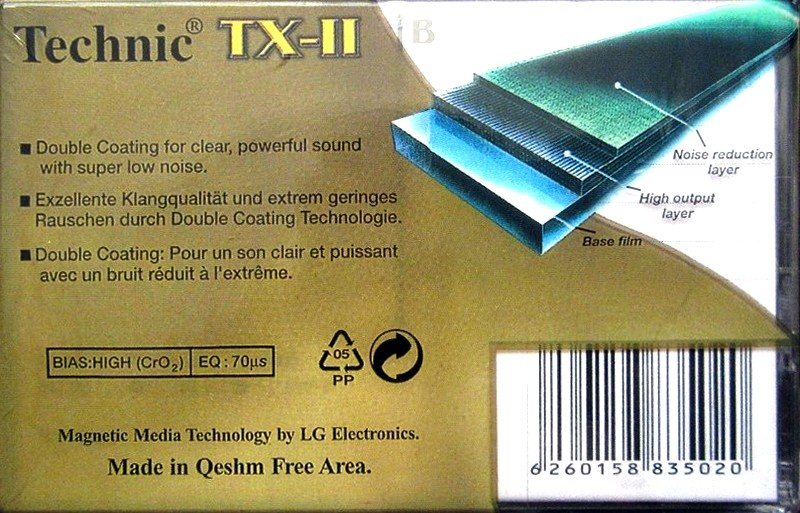 Compact Cassette Technic TX-II 60 Type II Chrome Iran