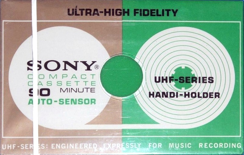 Compact Cassette Sony 90 "Handi-Holder UHF" Type I Normal 1974 USA