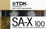 Compact Cassette TDK SA-X 100 Type II Chrome 1988 North America