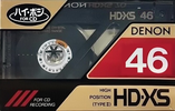 Compact Cassette Denon HD-XS 46 "HD-XS46P" Type II Chrome 1989 Japan