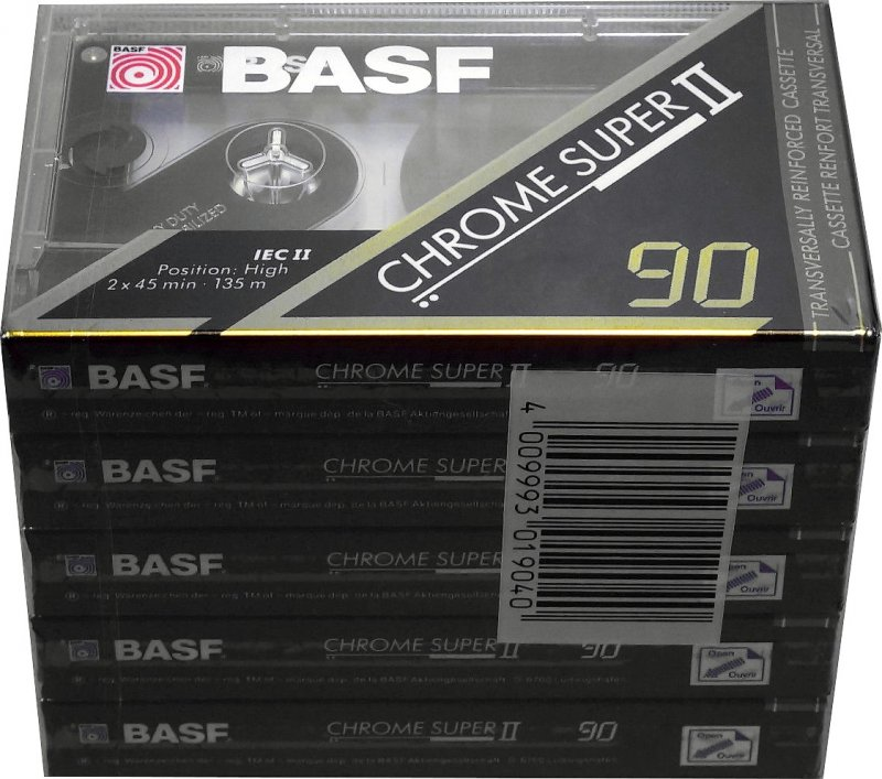 Compact Cassette BASF Chrome Super II 90 Type II Chrome 1991 Germany