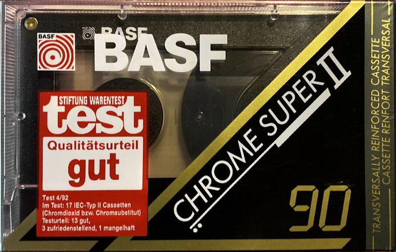 Compact Cassette BASF Chrome Super II 90 Type II Chrome 1991 Germany