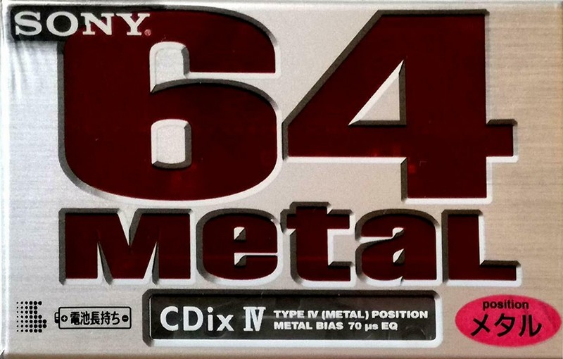 Compact Cassette Sony CDix IV 64 "C-64CDX4E" Type IV Metal 1997 Japan