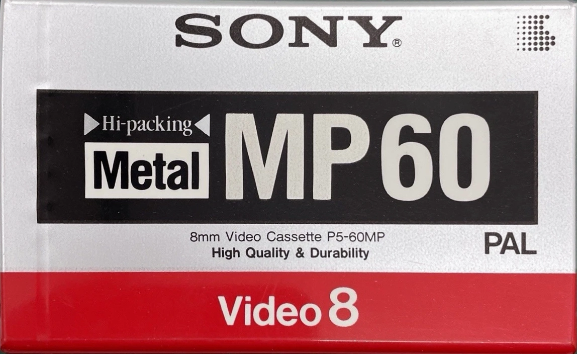 Video8, Hi8, Digital8 Sony MP 60 "P5-60MPB" Type IV Metal 1992 Europe