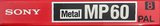 Video8, Hi8, Digital8 Sony MP 60 "P5-60MPB" Type IV Metal 1992 Europe