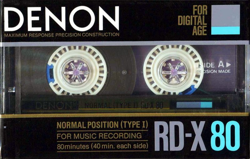 Compact Cassette Denon RD-X 80 Type I Normal 1986 Japan