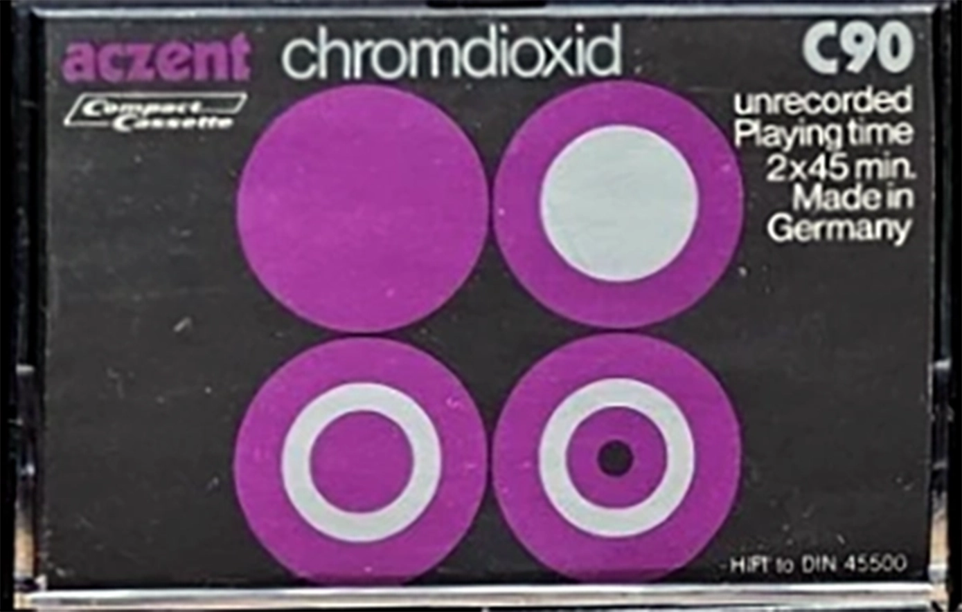 Compact Cassette Aczent 90 Type II Chrome 1978 Germany